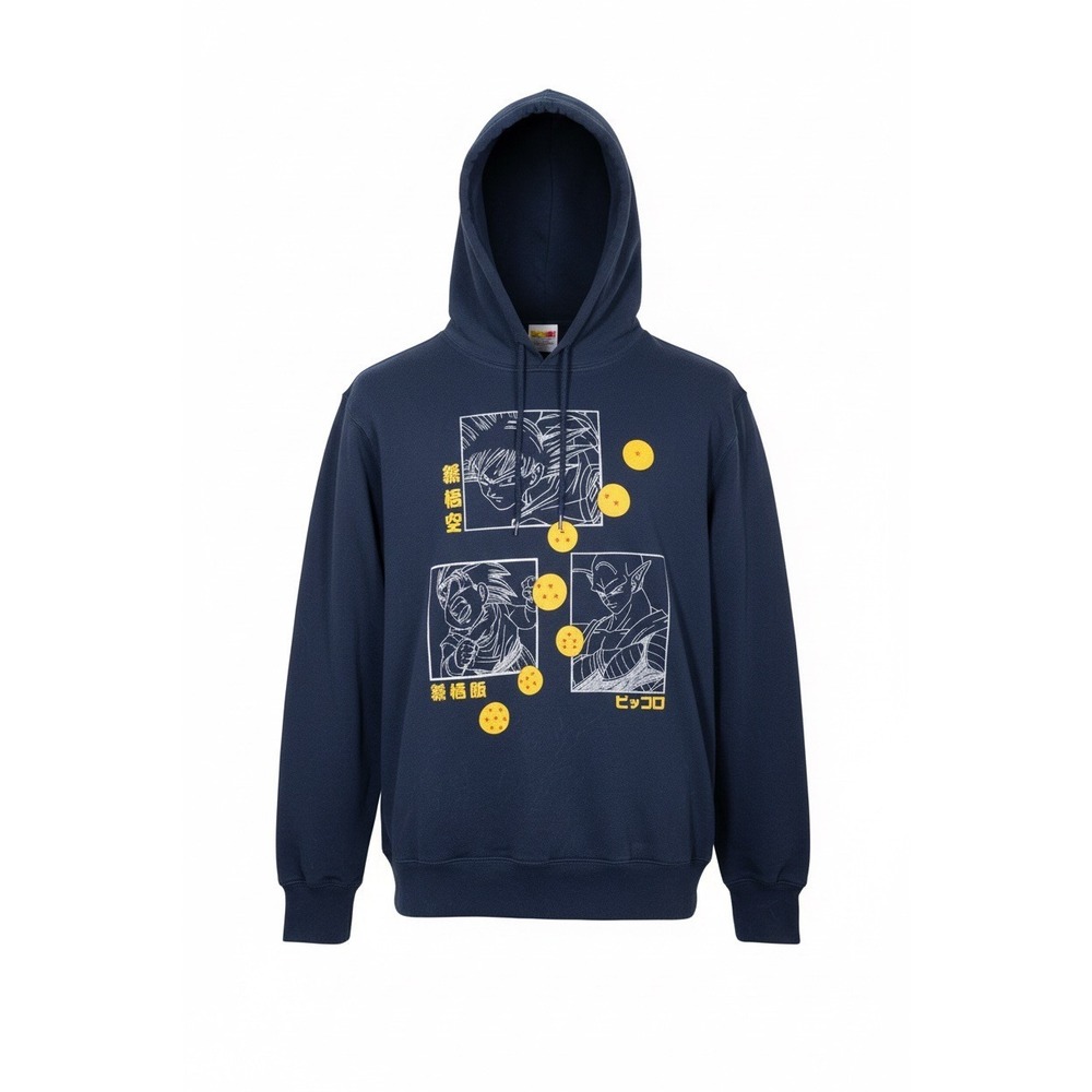 Dragonball Z Navy Blue Anime Graphic Hoodie Men's Manga‎ Japanese Streetwear M